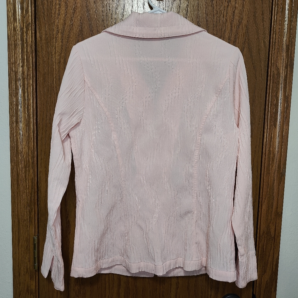 Women's Christopher & Banks Pink Blazer Jacket, Pockets, Size M - Picture 4 of 4
